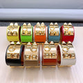 Hermes Collier de Chien Bracelet Leather with Gold Hardware