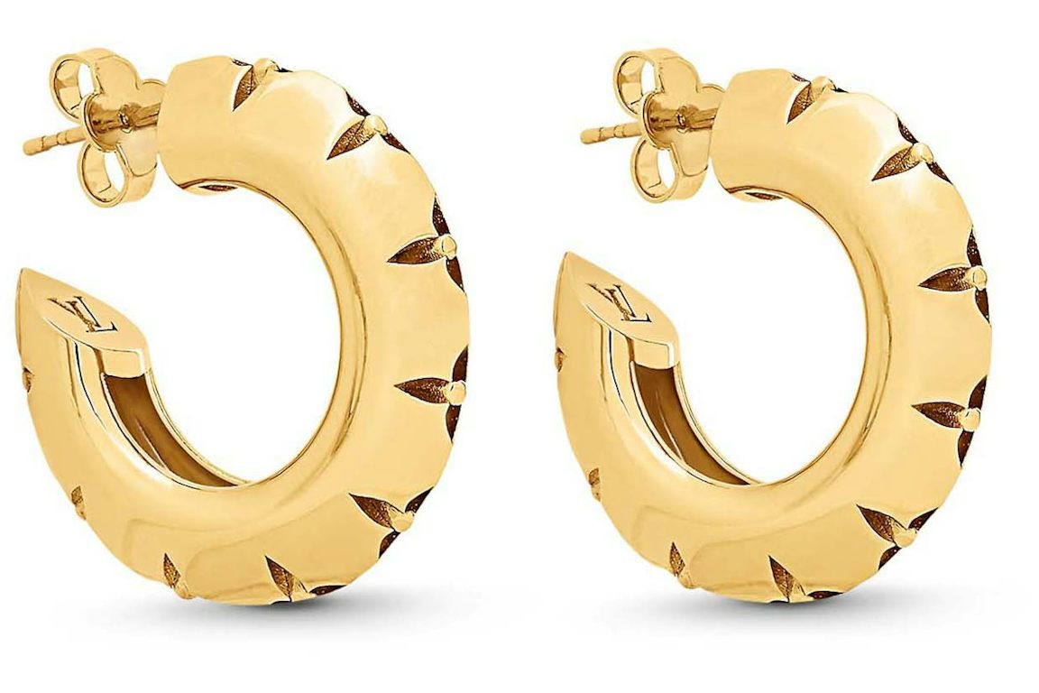 Louis Vuitton LV Crown Earrings Brass