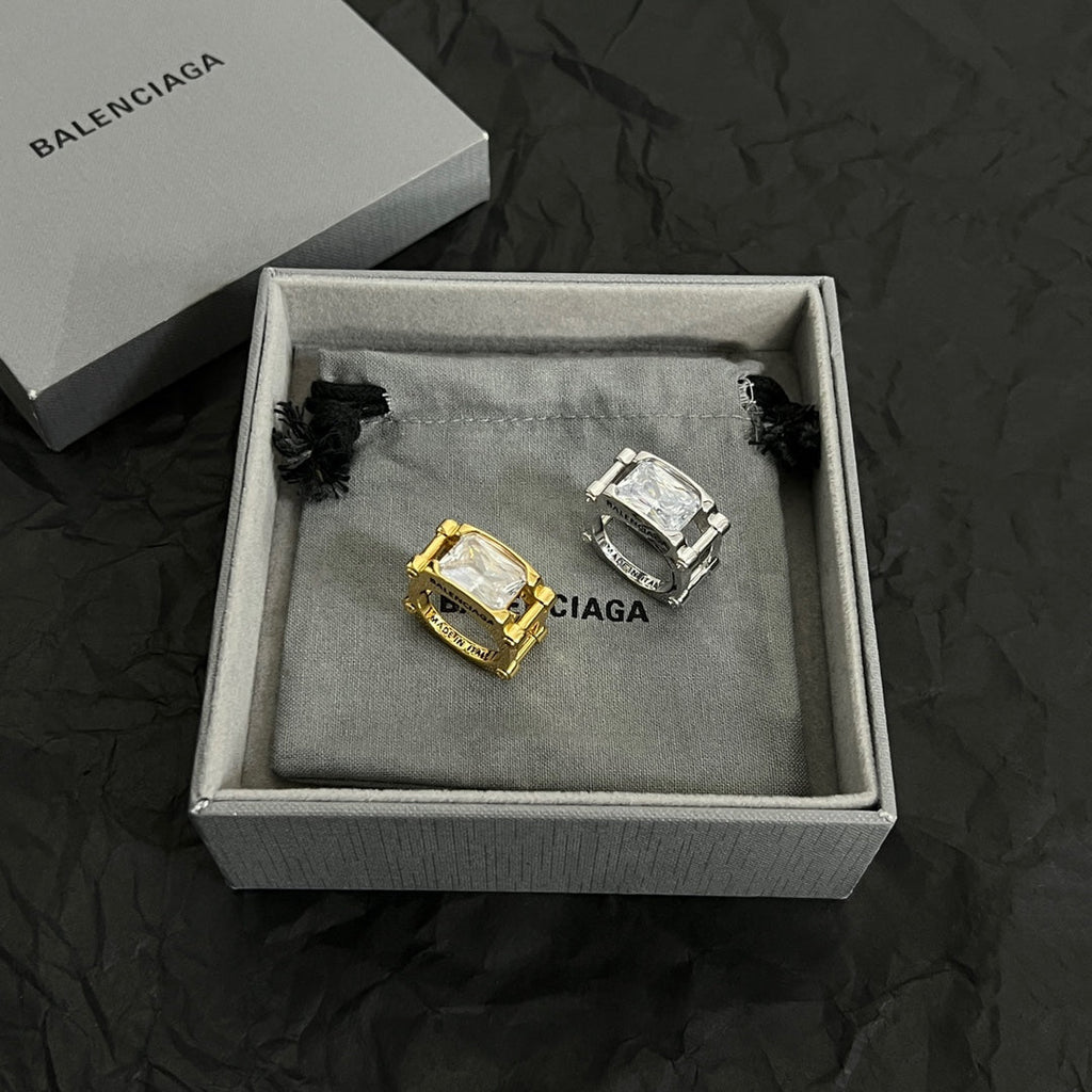 18K Balenciaga Crystal Ring
